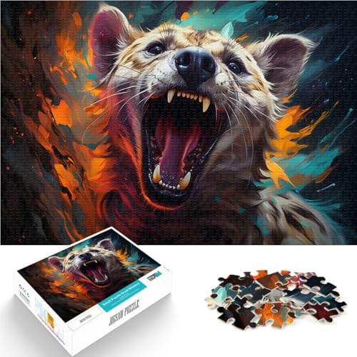 Puzzle 2000 Teile für Erwachsene, Malen von Hyänen, Lernspielzeug mit passendem Poster und Quizblatt, 27,56 x 39,37 Zoll Puzzle 2000 Teile für Erwachsene, Malen von Hyänen, Lernspielzeug mit passendem Poster und Quizblatt, 27,56 x 39,37 Zoll von SYUNFEI