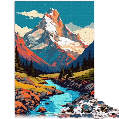 Puzzle für Erwachsene, 1000 Teile, Pop-Art-Berge, schwierig und herausfordernd, gut als Geschenk für die ganze Familie, 14,96 x 20,47 Zoll von SYUNFEI