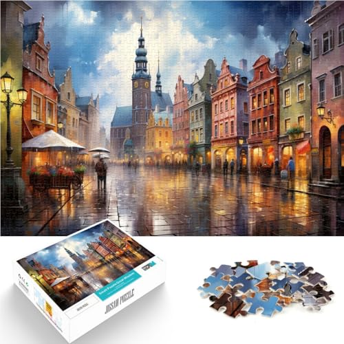 Puzzle für Erwachsene, 1000 Teile, Krakauer Altstadt, Lernspielzeug, Familienspiele, stärkt die Liebe zwischen Paaren, 50 x 75 cm von SYUNFEI