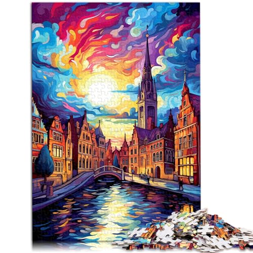 Puzzle für Erwachsene, 2000 Teile, Brügge-Puzzle – anspruchsvolles Spiel, geeignet für Paare, 70 x 100 cm, für Teenager ab 14 Jahren von SYUNFEI