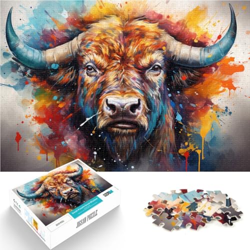 Puzzle für Erwachsene, 1000 Teile, Buffalo, Denkspiel, Familienspiel, Stressabbau, schwieriges Herausforderungspuzzle, 14,96 Zoll x 20,47 Zoll von SYUNFEI