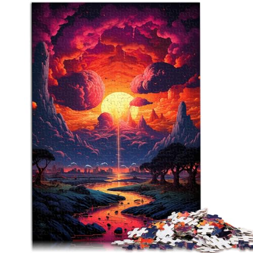 Puzzle für Erwachsene, 1000 Teile, Sonnenuntergangslandschaft, Puzzle – anspruchsvolles Spiel, Weihnachtspuzzle, Geschenke, 14,96 x 20,47 Zoll von SYUNFEI