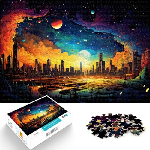 1000-teiliges Puzzle für Erwachsene, Stadtspielzeug, Denkspiel, Familienspiel, Stressabbau, schwieriges Herausforderungspuzzle, 14,96 x 20,47 Zoll 1000-teiliges Puzzle für Erwachsene, Stadtspielzeug, Denkspiel, Familienspiel, Stressabbau, schwieriges Herausforderungspuzzle, 14,96 x 20,47 Zoll von SYUNFEI