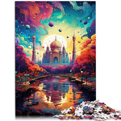 Puzzle für Erwachsene, 1000 Teile, Taj Mahal, Indien, das Puzzle mit vollständig ineinander greifenden, zufällig geformten Teilen, 19,7 x 29,5 Zoll Puzzle für Erwachsene, 1000 Teile, Taj Mahal, Indien, das Puzzle mit vollständig ineinander greifenden, zufällig geformten Teilen, 19,7 x 29,5 Zoll von SYUNFEI