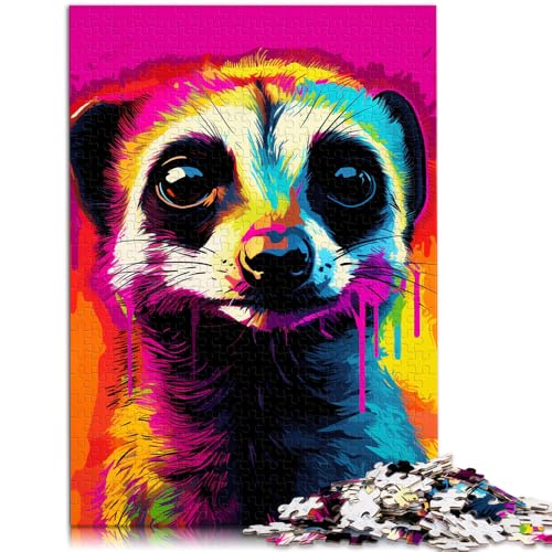 2000-teiliges Puzzle für Erwachsene, Erdmännchen, Lernspiele für Zuhause, DIY-Spielzeug, Lernspiel für Geburtstag, Weihnachten, 27,56 x 39,37 Zoll von SYUNFEI