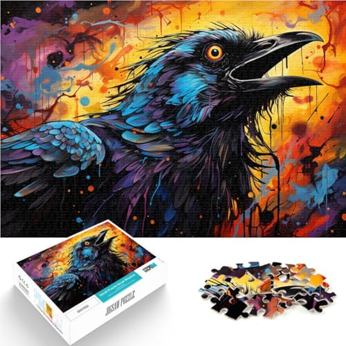 Puzzle für Erwachsene, 1000 Teile, farbenfrohes Krähengemälde, Kunstspielzeug, Denkspiel, lustiges Puzzle,38x52cm, geeignet für Jugendliche ab 14 Jahren Puzzle für Erwachsene, 1000 Teile, farbenfrohes Krähengemälde, Kunstspielzeug, Denkspiel, lustiges Puzzle,38x52cm, geeignet für Jugendliche ab 14 Jahren von SYUNFEI