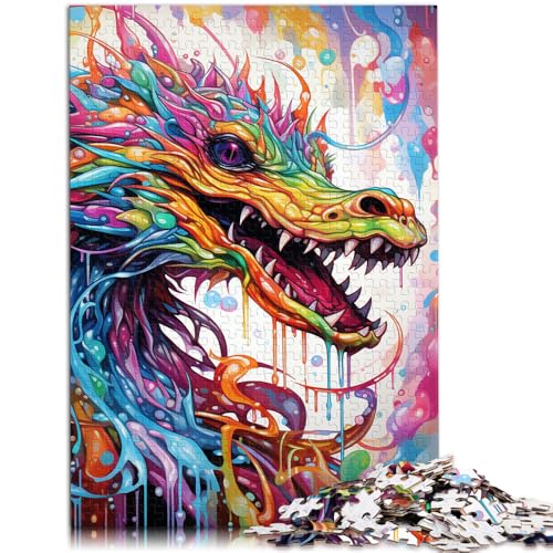 1000-teiliges Puzzle für Erwachsene, Kunst, Fliegende Drachen, Spielzeug, Denkspiel, Lernspiel für Geburtstag, Weihnachten,50x75cm, für 14-Jährige von SYUNFEI