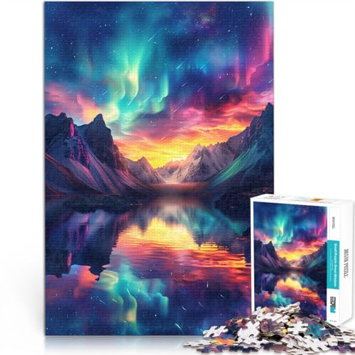 Puzzle für Erwachsene, 2000 Teile, Berg-Aurora-Muster, zum Zusammenbauen, ganze Familie, 27,56 Zoll x 39,37 Zoll, für 14-Jährige von SYUNFEI