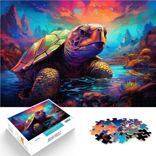 Puzzle für Erwachsene mit 1000 Teilen, Schildkröten-Spielzeug, Denkspiel mit vollständig ineinandergreifenden, zufällig geformten Teilen, 50 x 75 cm, von SYUNFEI