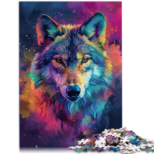 1000-teiliges Puzzle für Erwachsene, exotischer Wolf, Spielzeug, Denkspiel, Herausforderung für die Gehirnintelligenz, süchtig machendes Spielzeug, 50 x 75 cm, 1000-teiliges Puzzle für Erwachsene, exotischer Wolf, Spielzeug, Denkspiel, Herausforderung für die Gehirnintelligenz, süchtig machendes Spielzeug, 50 x 75 cm, von SYUNFEI