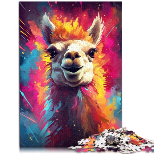 Puzzle für Erwachsene mit 1000 Teilen, Tier-Alpaka, Denkspiel ganze Familie,38x52cm von SYUNFEI