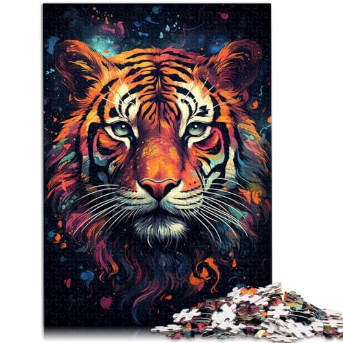 Puzzle für Erwachsene, 1000 Teile, wütender bunter Tiger, pädagogisches Spielzeug zum Stressabbau, Puzzle, lustiges Geschenk, 50 x 75 cm, für Teenager ab 14 Jahren Puzzle für Erwachsene, 1000 Teile, wütender bunter Tiger, pädagogisches Spielzeug zum Stressabbau, Puzzle, lustiges Geschenk, 50 x 75 cm, für Teenager ab 14 Jahren von SYUNFEI