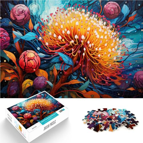 Puzzle für Erwachsene, 1000 Teile, goldene Blumen, Puzzle – anspruchsvolles Spiel, tolles Geschenk für Spiele,50x75cm, für Teenager ab 14 Jahren von SYUNFEI