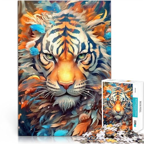 Puzzle für Erwachsene, 1000 Teile, Tiertiger, Lernspielzeug, Geburtstagsgeschenk, Geschenke, Wandkunst, 14,96 x 20,47 Zoll, für 14-Jährige von SYUNFEI