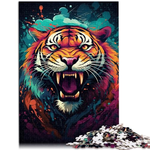 Puzzle für Erwachsene, 2000 Teile, majestätisches Tigergemälde, Spielspielzeug, tolles, 70 x 100 cm, für Teenager ab 14 Jahren Puzzle für Erwachsene, 2000 Teile, majestätisches Tigergemälde, Spielspielzeug, tolles, 70 x 100 cm, für Teenager ab 14 Jahren von SYUNFEI