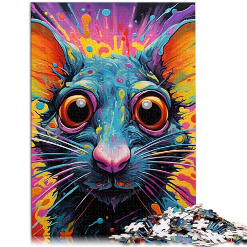 Puzzle für Erwachsene, 1000 Teile, buntes, süßes Mausspielzeug, Denkspiel mit passendem Poster und Quizblatt,38x52cm von SYUNFEI