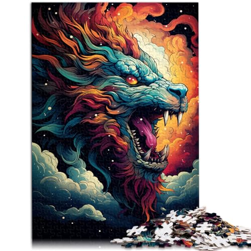 2000-teiliges Puzzle für Erwachsene mit asiatischem Drachenmuster, zum Zusammenbauen, ganze Familie, 70 x 100 cm, von SYUNFEI