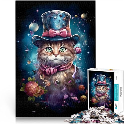 Puzzle für Erwachsene, 2000 Teile, Katzenhut-Spielzeug, Denkspiel, Herausforderung für die Gehirnintelligenz, süchtig machendes Spielzeug, 70 x 100 cm, für Teenager ab 14 Jahren von SYUNFEI