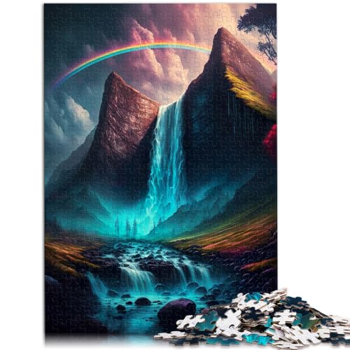 2000-teiliges Puzzle für Erwachsene, magischer Wasserfall, Spielzeug, Denkspiel, Weihnachtswunschliste mit Weihnachtsmann, 70 x 100 cm, für 14-Jährige von SYUNFEI