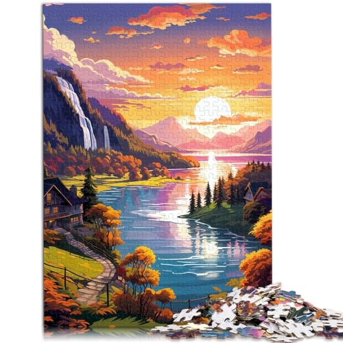 Puzzle für Erwachsene mit 1000 Teilen, wunderbare Welt, Spielzeug, Denkspiel mit passendem Poster und Quizblatt, 50 x 75 cm, geeignet für Kinder und Jugendliche ab 14 Jahren von SYUNFEI
