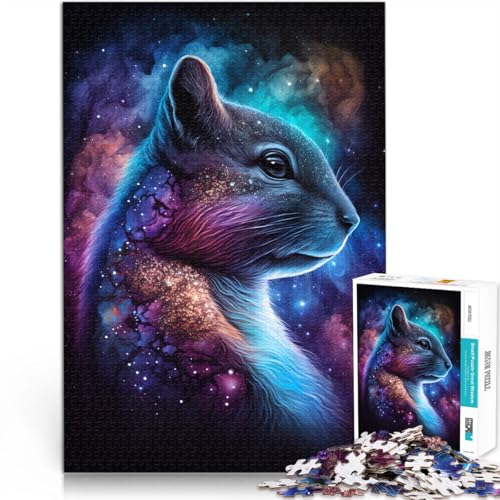 Puzzle für Erwachsene, 2000 Teile, Galaxie-Tier-Eichhörnchen, anspruchsvolles Spiel, tolles Geschenk für Spiele, 27,56 x 39,37 Zoll, für Teenager ab 14 Jahren von SYUNFEI