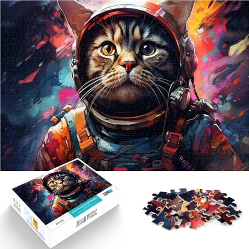 Puzzle für Erwachsene, 2000 Teile, Astronauten-Katzen-Spiel, Spielzeug, tolles Geschenk für Spiele, 27,56 x 39,37 Zoll, für Teenager ab 14 Jahren von SYUNFEI