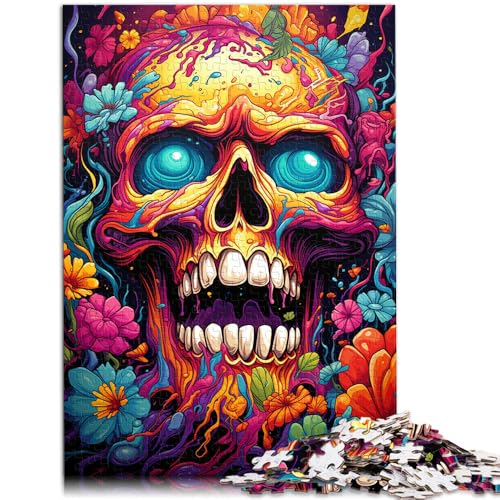 Puzzle für Erwachsene, 1000 Teile, bizarrer bunter Totenkopf, schwierig und herausfordernd, Eltern-Kind-Interaktion, 50 x 75 cm, für Teenager ab 14 Jahren von SYUNFEI