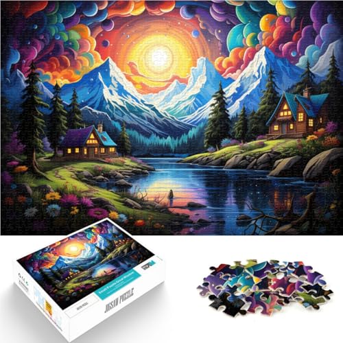 Puzzle für Erwachsene, 1000 Teile, Fantasie-Berglandschaft, Heimdekoration, Puzzle-Spielzeug, tolle Geschenke und Spielzeuge,38x52cm, für Teenager ab 14 Jahren von SYUNFEI