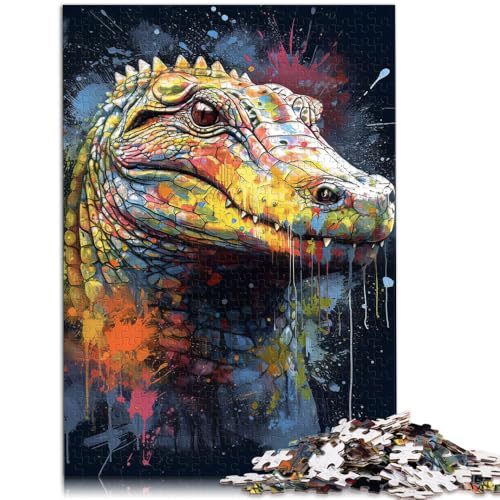 Puzzle für Erwachsene, 1000 Teile, Krokodilmalerei, pädagogisches Spielzeug zum Stressabbau, Puzzle-Geschenkideen, 10,27 x 14,96 Zoll, für Teenager ab 14 Jahren von SYUNFEI