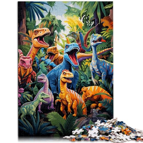 Puzzle für Erwachsene, 1000 Teile, Dinosaurierwelt, Spielzeug, Denkspiel, Wanddekoration, einzigartige Geburtstags, 14,96 x 20,47 Zoll von SYUNFEI