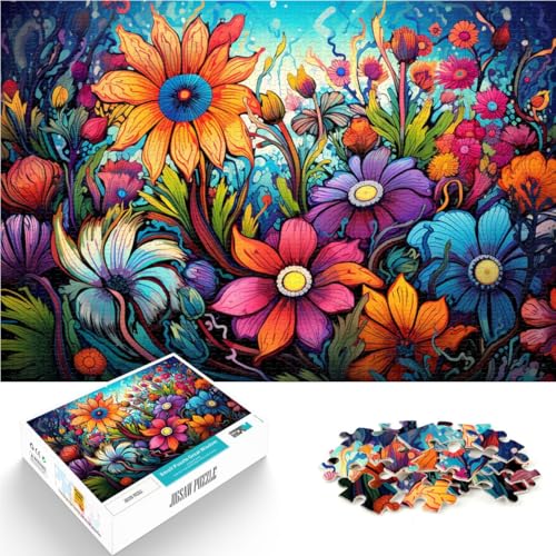 Puzzle für Erwachsene, 1000 Teile, Blumen, Lernspielzeug, Familienspiele, lustige Puzzles,50x75cm, für Teenager ab 14 Jahren von SYUNFEI