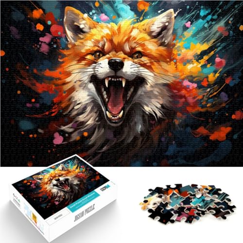 Puzzle für Erwachsene, 1000 Teile, Fuchsmuster, zum Zusammenbauen, lustige Aktivitäten zu Hause, Geburtstagsgeschenk, Reisegeschenk, 50 x 75 cm, für Teenager ab 14 Jahren Puzzle für Erwachsene, 1000 Teile, Fuchsmuster, zum Zusammenbauen, lustige Aktivitäten zu Hause, Geburtstagsgeschenk, Reisegeschenk, 50 x 75 cm, für Teenager ab 14 Jahren von SYUNFEI