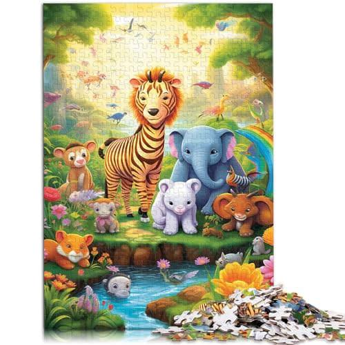 Puzzle für Erwachsene mit 1000 Teilen, afrikanische Tiere, Spielzeug, Denkspiel, anspruchsvolles Puzzlespiel und Familienspiel, 26x38cm, für Teenager ab 14 Jahren von SYUNFEI