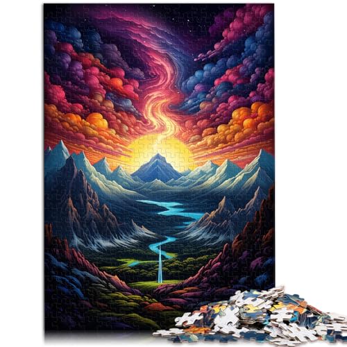 1000-teiliges Puzzle für Erwachsene, Psychedelic Alps, Spielzeug, Denkspiel, Lernspiel für Geburtstag, Weihnachten, 50 x 75 cm, für Teenager ab 14 Jahren 1000-teiliges Puzzle für Erwachsene, Psychedelic Alps, Spielzeug, Denkspiel, Lernspiel für Geburtstag, Weihnachten, 50 x 75 cm, für Teenager ab 14 Jahren von SYUNFEI