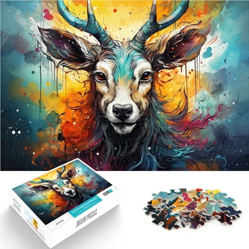 Puzzle für Erwachsene, 1000 Teile, Antilopenspielzeug, Denkspiel, Wanddekoration, einzigartige Geburtstags, 38x52cm, für Teenager ab 14 Jahren von SYUNFEI