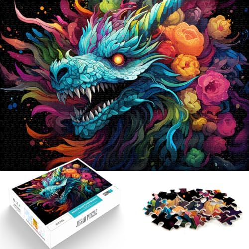 Puzzle für Erwachsene, 1000 Teile, Drachenmalerei, Familienspaß, 38x52 cm, Teenager ab 14 Jahren von SYUNFEI