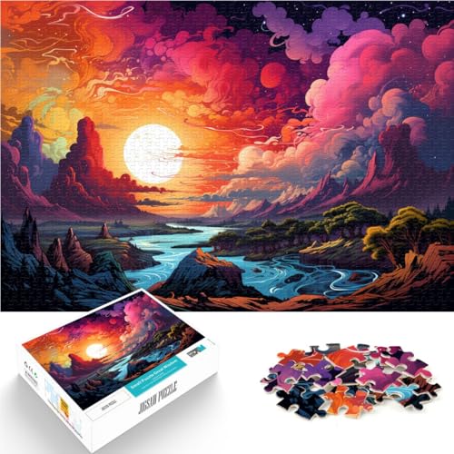 Puzzle für Erwachsene mit 1000 Teilen, Landschaftsspielzeug, Denkspiel mit vollständig ineinander greifenden, zufällig geformten Teilen, 50 x 75 cm, für Jugendliche ab 14 Jahren von SYUNFEI