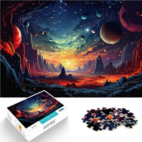 Puzzle für Erwachsene, 1000 Teile, Nachtszene, Lernspiele für Zuhause, DIY-Spielzeug, Lernspiel für Geburtstag, Weihnachten, 14,96 Zoll x 20,47 Zoll von SYUNFEI