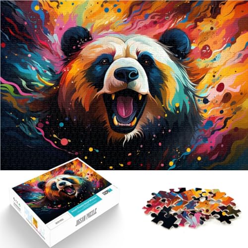 Puzzle für Erwachsene, 1000 Teile, Gemälde eines Pandas, Spielzeug, Denkspiel, Weihnachtswunschliste mit Weihnachtsmann, 19,7 x 29,5 Zoll, von SYUNFEI