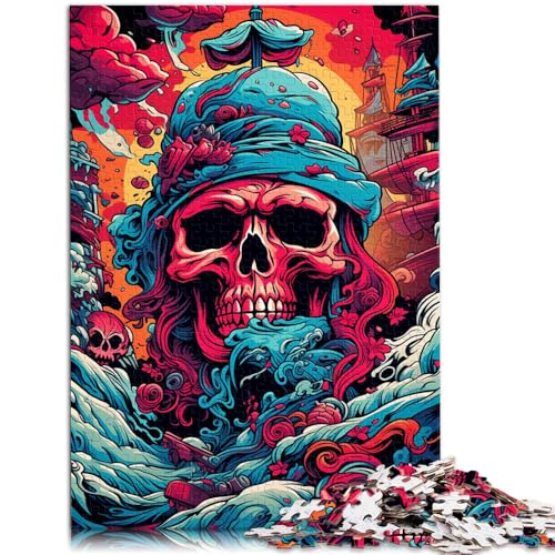 2000-teiliges Puzzle für Erwachsene mit Totenkopf-Piratenkapitän, Spielzeug, Denkspiel, ganze Familie, 27,56 x 39,37 Zoll von SYUNFEI