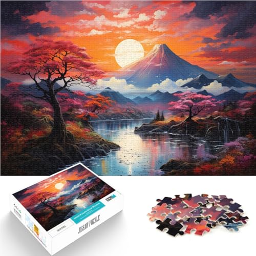 Puzzle für Erwachsene, 2000 Teile, japanische Sonnenuntergangslandschaft, Lernspiele für Zuhause, DIY-Spielzeug, Analyse und Logik, 70 x 100 cm, von SYUNFEI