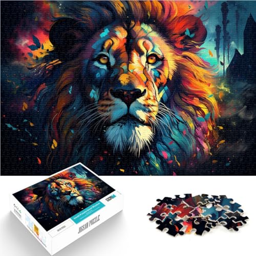 Puzzle für Erwachsene, 1000 Teile, farbenfroher legendärer Löwe, Lernspiele für Zuhause, DIY-Spielzeug, tolle Geschenke und Spielzeuge, 50 x 75 cm, für Teenager ab 14 Jahren von SYUNFEI