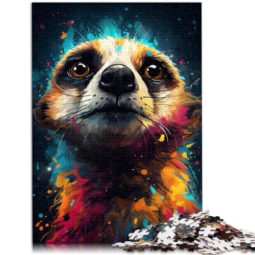 Puzzle für Erwachsene, 1000 Teile, farbenfrohes, süßes Erdmännchen-Spielzeug, Denkspiel, geeignet als Schreibtischdekoration, 26x38cm, für Jugendliche ab 14 Jahren von SYUNFEI