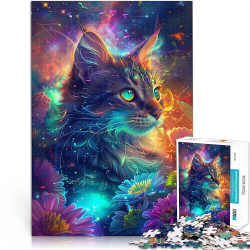 Puzzle für Erwachsene, 1000 Teile, schönes Katzenspielzeug, Denkspiel mit vollständig ineinandergreifenden, zufällig geformten Teilen, 50 x 75 cm, für Teenager ab 14 Jahren von SYUNFEI
