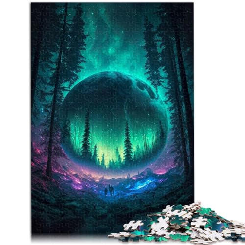 Puzzle für Erwachsene, 1000 Teile, Wald, Mond, Polarlichter, Quizspiel, einzigartige Geburtstags, 50 x 75 cm, für Jugendliche ab 14 Jahren Puzzle für Erwachsene, 1000 Teile, Wald, Mond, Polarlichter, Quizspiel, einzigartige Geburtstags, 50 x 75 cm, für Jugendliche ab 14 Jahren von SYUNFEI