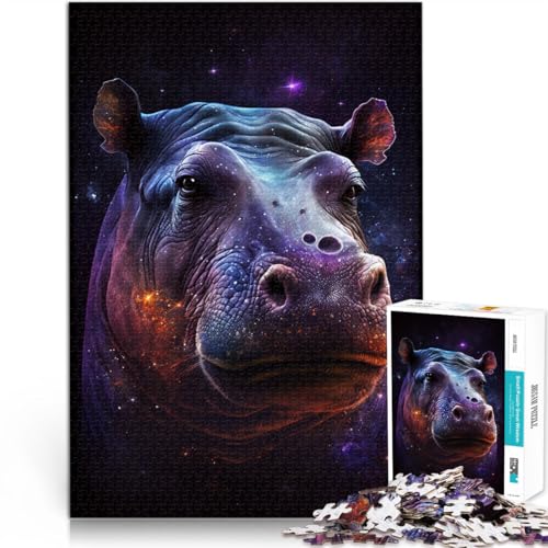 Puzzle für Erwachsene, 1000 Teile, Galaxie-Tier-Nilpferd-Quizspiel, Herausforderung der Gehirnintelligenz, süchtig machendes Spielzeug, 10,27 x 14,96 Zoll, für 14-Jährige Puzzle für Erwachsene, 1000 Teile, Galaxie-Tier-Nilpferd-Quizspiel, Herausforderung der Gehirnintelligenz, süchtig machendes Spielzeug, 10,27 x 14,96 Zoll, für 14-Jährige von SYUNFEI