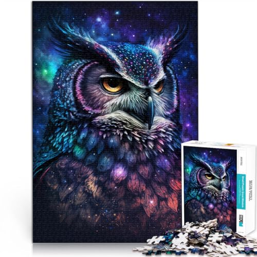 1000-teiliges Puzzle für Erwachsene, Puzzle-Kunst, Eulen-Galaxie-Quizspiel, Wanddekoration, einzigartige Geburtstags, 50 x 75 cm, 1000-teiliges Puzzle für Erwachsene, Puzzle-Kunst, Eulen-Galaxie-Quizspiel, Wanddekoration, einzigartige Geburtstags, 50 x 75 cm, von SYUNFEI