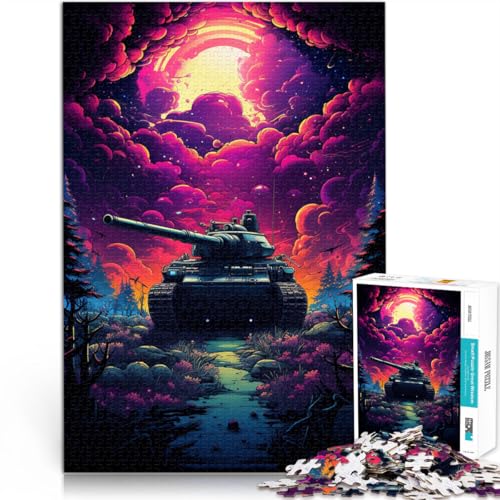 Puzzle für Erwachsene, 1000 Teile, Art Tank, DIY-Puzzle-Spielzeug, jedes Teil ist einzigartig – anspruchsvolles Familienspiel, 26x38cm, für Teenager ab 14 Jahren von SYUNFEI