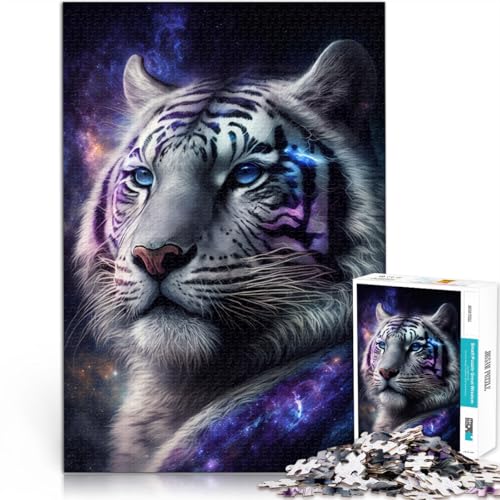 2000-teiliges Puzzle für Erwachsene, Puzzle-Kunst, weiße Tiger-Galaxie, Quizspiel, Stressabbau, Urlaub zu Hause, Zeitvertreib, 70 x 100 cm, für 14-Jährige von SYUNFEI