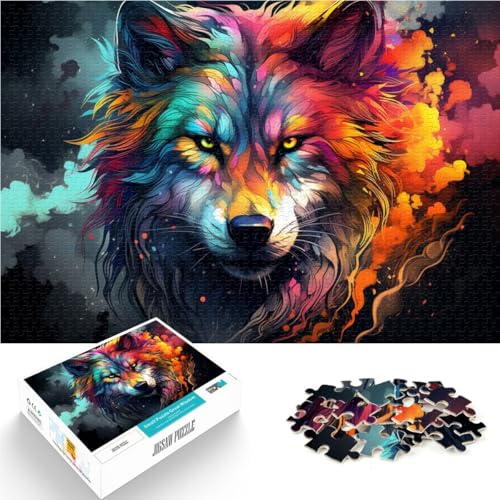 1000-teiliges Puzzle für Erwachsene, Art Wolf, Quizspiel, jedes Teil ist einzigartig – anspruchsvolles Familienspiel,38x52cm, für 14-Jährige 1000-teiliges Puzzle für Erwachsene, Art Wolf, Quizspiel, jedes Teil ist einzigartig – anspruchsvolles Familienspiel,38x52cm, für 14-Jährige von SYUNFEI